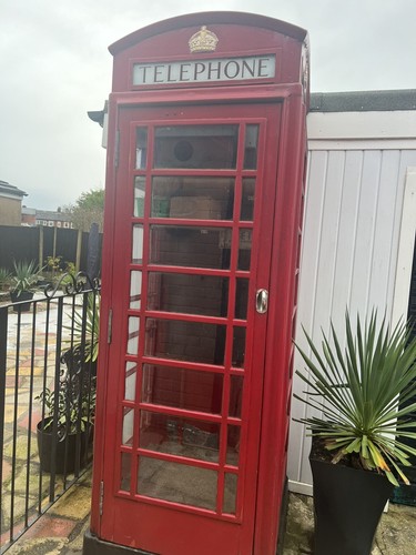 Red telephone box - red,