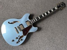 Ibanez Artcore AS83-STE blue semi hollow es335 dot electric guitar HARD CASE