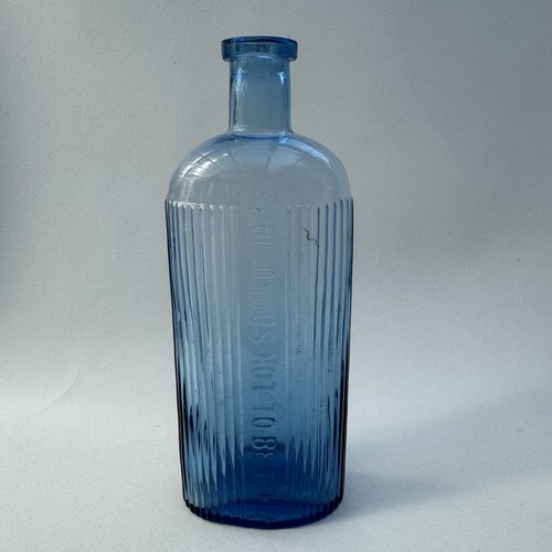 Vintage blue poison bottle - vintage,