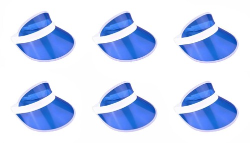 Blue neon sun visors - blue,