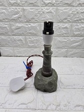 Vintage Mid Century Cornish Serpentine Light House Lamp 23 Cm Lizard Cornwall