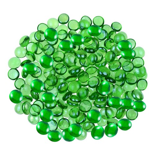 Glass pebbles beads button - glass,