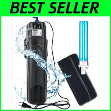 All-in-One Submersible Aquarium Filter with Spare Bulb for 40-80 Gallon Tanks