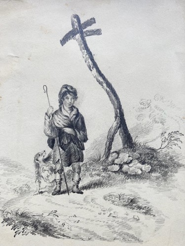 Original antique 1839 charcoal - antique,