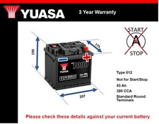 Battery fits VAUXHALL ADAM