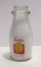 Vintage Bordens Glass Milk Bottle