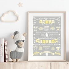 Personalised Twins Birth