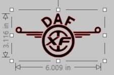 DAF WHEEL LOGO STICKER DECAL