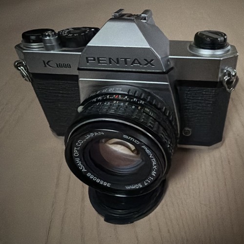 Pentax k1000 silver 35mm slr - pentax,