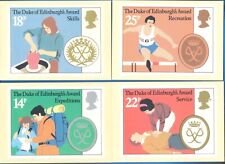THE DUKE OF EDINBURGH'S AWARD.SET OF 4 PHQ POSTCARDS 1981