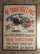 Vintage Sncf Metal Plate 