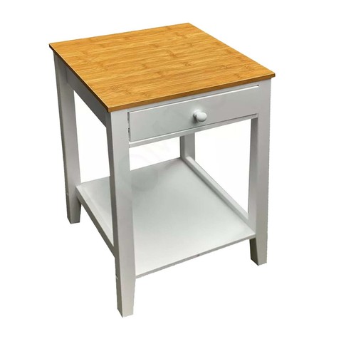 Homion white bedside table - homion,