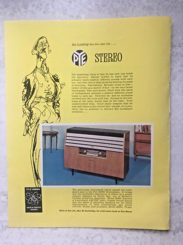 1960 programme advert pye - 1960,