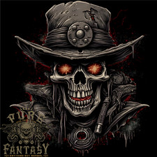 A Heavy Metal Skull Cowboy