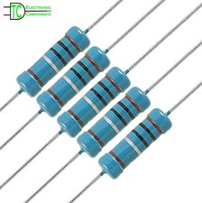 2W Resistors Metal Film 1% 5 Pack 1 ohm to 1M ohm 127 values available