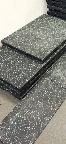 Black white speckled rubber - speckled,