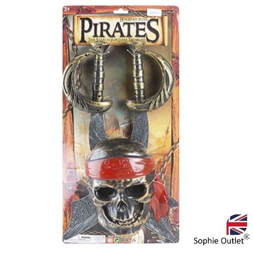 Pirate swords skull mask - pirate, &