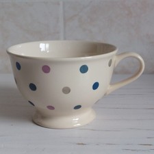 Whittard Of Chelsea Large Footed Cup Cream Polka Dot Spotted Handpainted #4