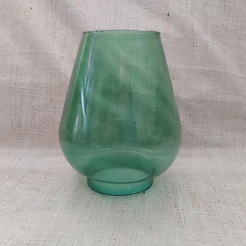 Green glass oil lamp chimney - oil,