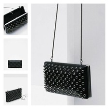 ZARA black studded minaudiere