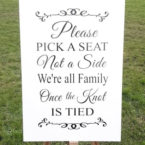 Wooden ceremony wedding sign - wooden,
