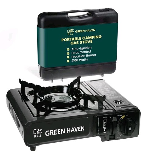 Green haven camping stove - green,