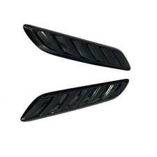 2Pcs Car Bonnet Vent Air Intake Grille Louver Hood Trim Panel Scoop Decorative