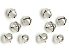 10 x 12mm Small Jingle Bells Gold Bronze Silver Decoration Charm Dancing Metal