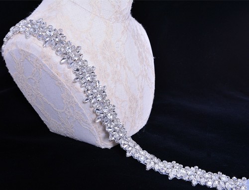 Rhinestone wedding belt sash - rhinestone,