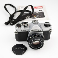 SERVICED!… ASAHI PENTAX K1000 *V1* 35mm SLR CAMERA + SMC M50/2 LENS… VGWO / EXC+