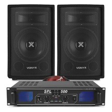 2x Vonyx 8" PA Speakers +