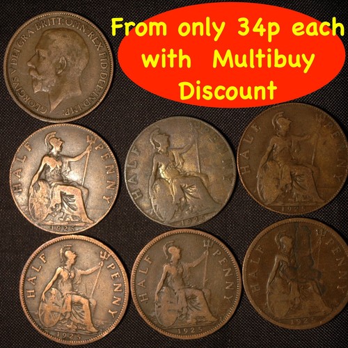 Halfpenny 1911 1936 george - halfpenny,