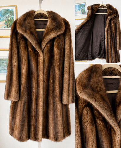 Women vintage brown mink - women's,