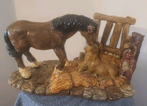 Large vintage epl resin horse - large,