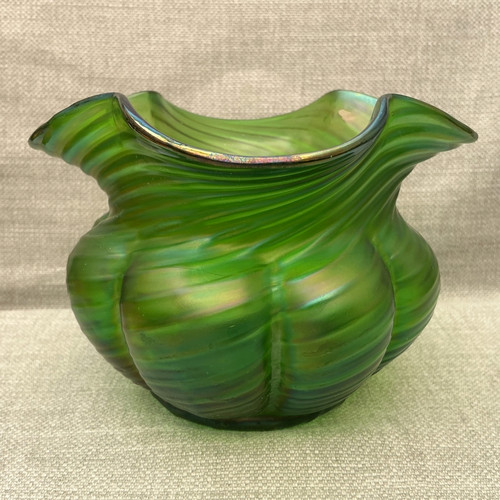 Loetz style creta ribbed - style,
