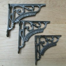 Rustic iron shelf brackets shelving vintage old style fancy decorative shelving