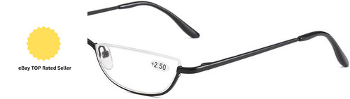 Half frame reading - half, glasses