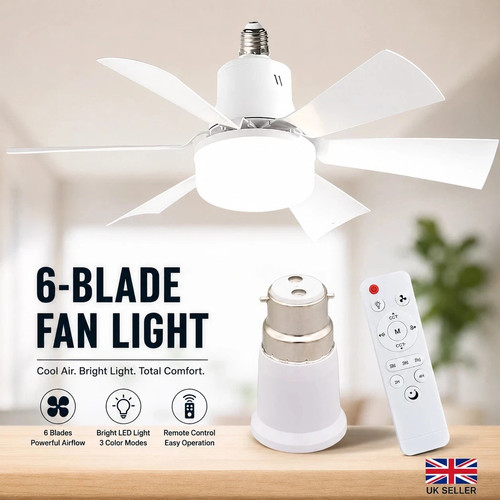 Led ceiling fan - ceiling, light