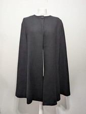 ZARA Black Wool Cape Coat