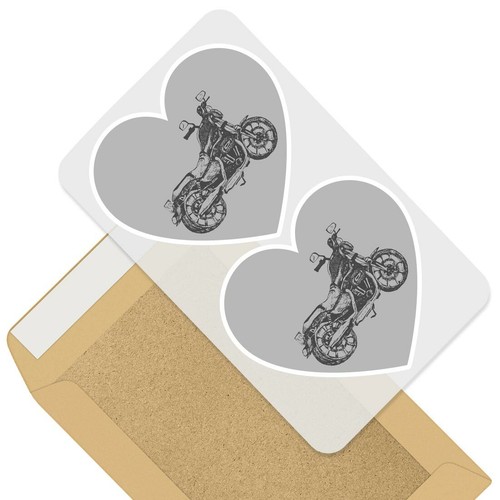 Heart stickers bw - 10,