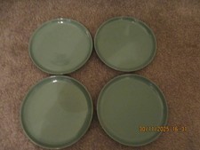 Denby Manor Green Dinner Plates x 4