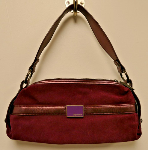 Aquascutum suede handbag plum - aquascutum,