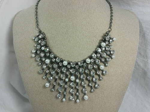 Vtg gun metal gray glass - metal,