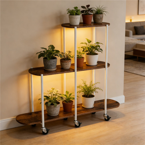 Rolling plant stand metal - stand,
