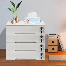 4 Tiers White Wooden Desktop