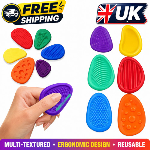 6pcs textured sensory - textured,