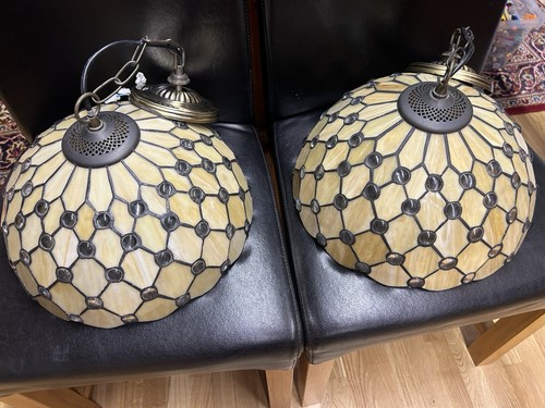 Pair tiffany style - style, stained