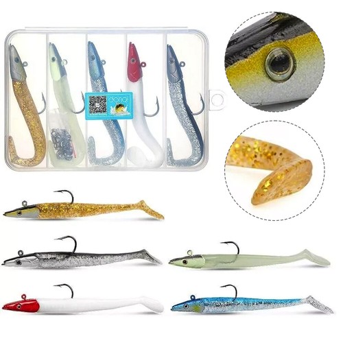 5pcs set saltwater sandeel - 5pcs/set,