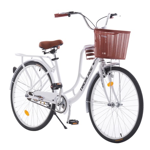 City bike woman - city,