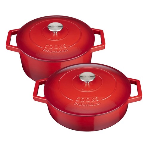 Cast iron 2pc casserole - 2pc,